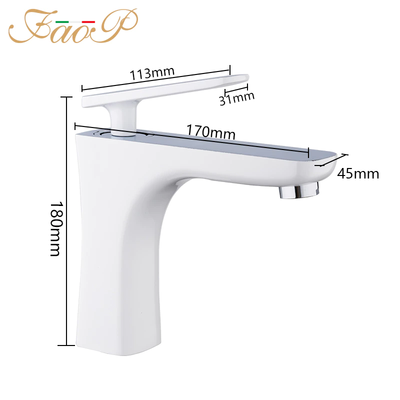 Змішувач для умивальника кран у ванну одноважільний WanFan люкс якості Білий Кам'янець-Подільський - фото 5