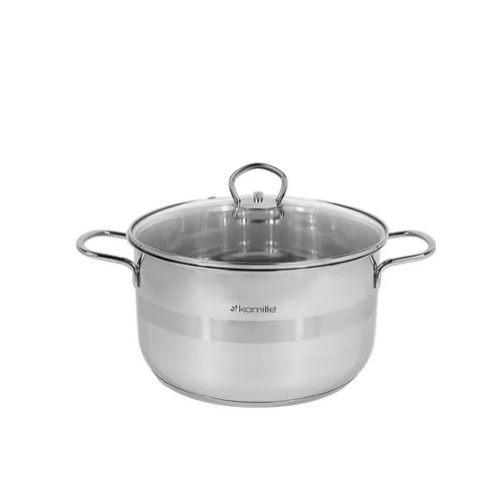 Каструля нержавіюча сталь 5,5л 24*13,5см 5415 KAMILLE Житомир - фото 5
