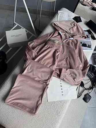 Женский утепленный велюровый костюм двойка на меху Бежевый, 48/52 Одесса