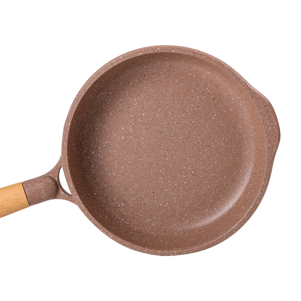 Алюмінієва сковорода 1,8 л мармурова з антипригарним покриттям Ø 24 см кавова MGC HP-4-423CO Коломия - фото 2