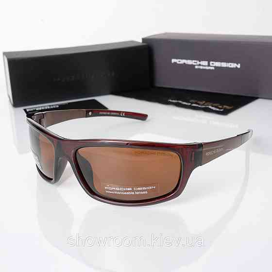 Мужские солцезащитные коричневые очки Porsche Design (0375) Киев