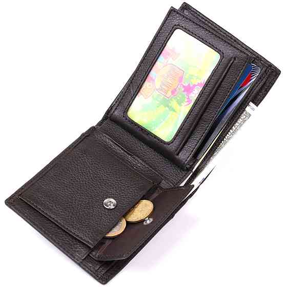 Кожаный мужской кошелек Vintage 20476 Коричневый Киев