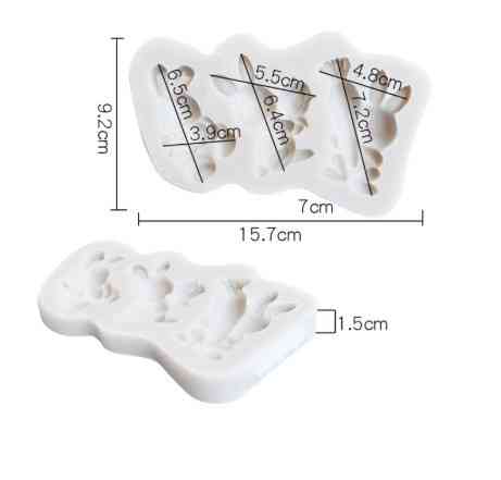 Молд силиконвый Заяц 157 на 92 мм серый Киев