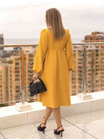 Молодіжна сукня вільного крою "Boho" | Норма і батал Гірчичний, 42-44 Київ