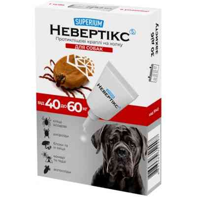Краплі для тварин Superium Nevertix Протикліщові для собак від 40 кг (9140) Вінниця