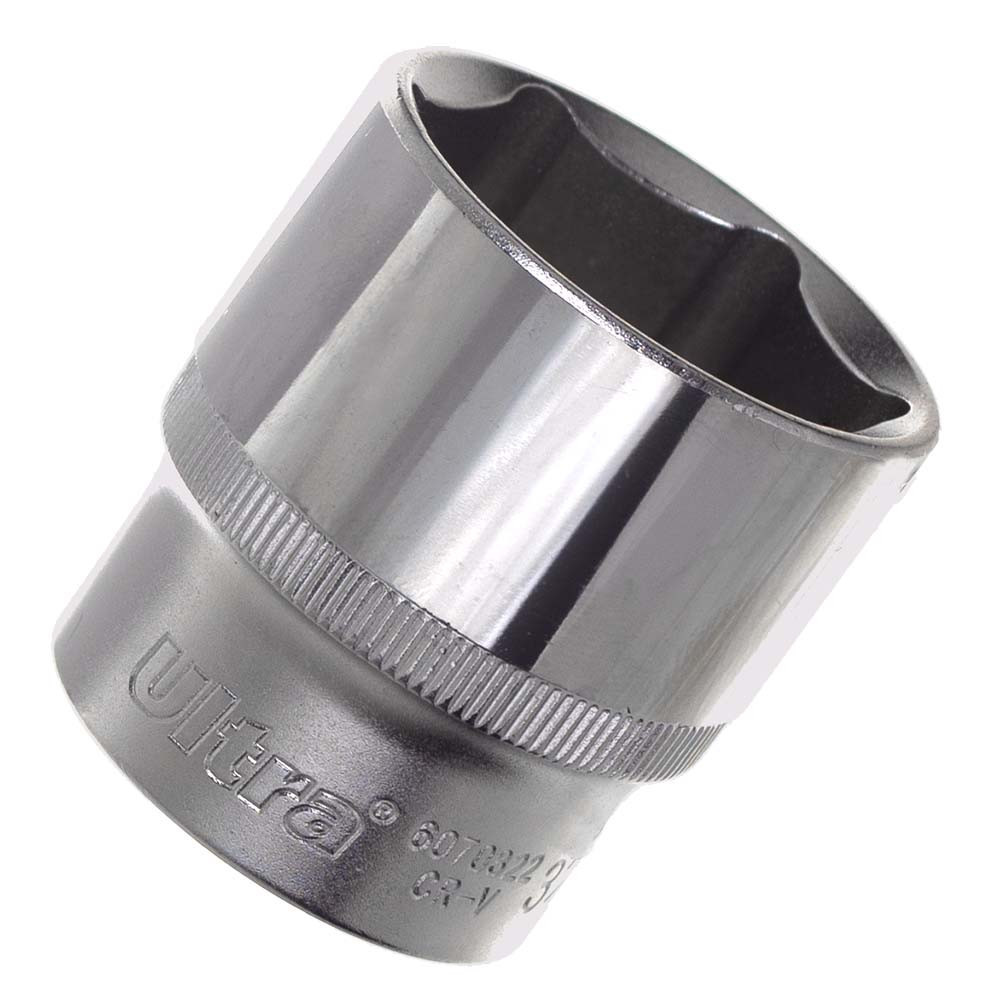 Насадка шестигранна коротка 1/2" 32мм CrV ULTRA (6070322) Рівне - фото 3