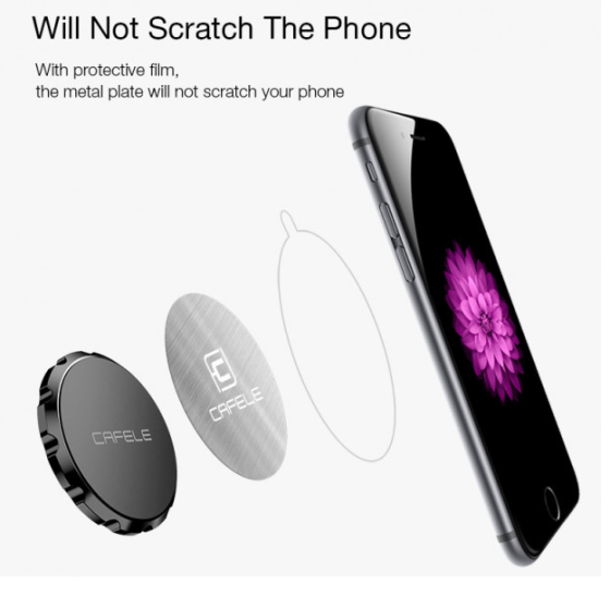 Автотримач для телефона магнітний Cafele Lite Magnetic Black Київ