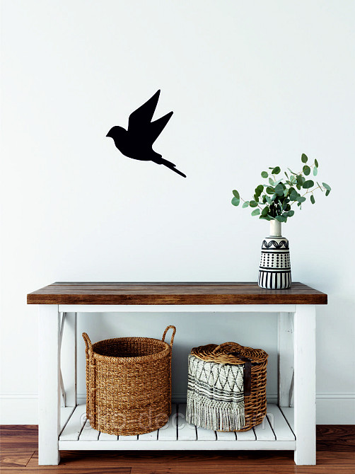 Декоративное настенное Панно «Птичка» Декор на стену(цена за 1шт) 30*27 см, Черный Киев - изображение 4