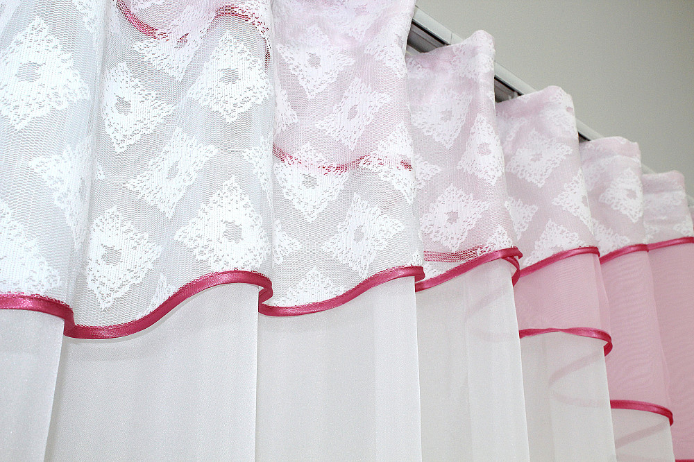 Кухонна фіранка (270х170см) колір рожевий з білим 00к 59-558 Київ - фото 3