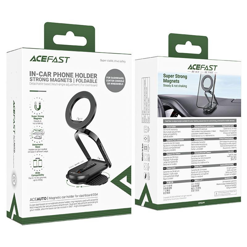 Автотримач для телефона ACEFAST D54 magnetic car holder for dashboard Black Киев - изображение 2