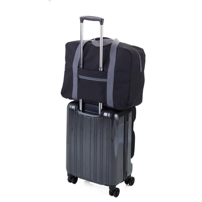 Сумка дорожня складана Troika 24 л поліестер Чорний Київ - фото 3