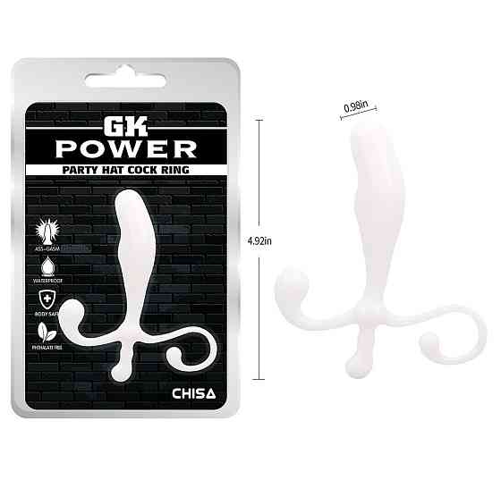 Стимулятор простаты Chisa GK Power Party с анатомическим рельефом, белый Sex Aura Киев