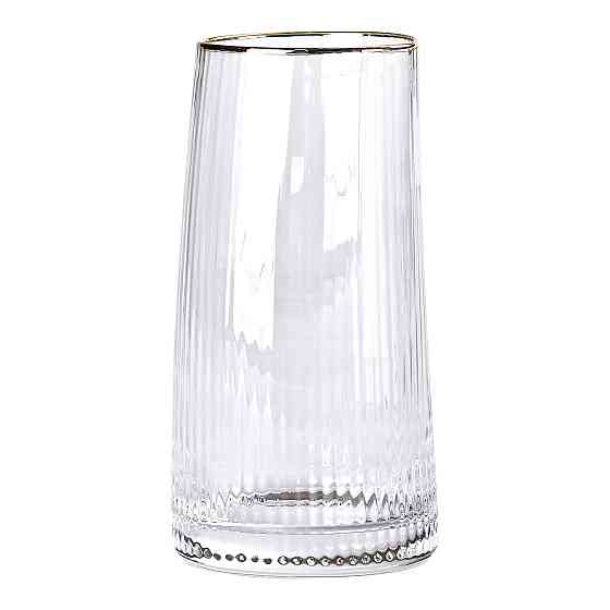 Набір стаканів високих 6 штук по 600 мл із золотим обідком HP-16-19 Коломыя