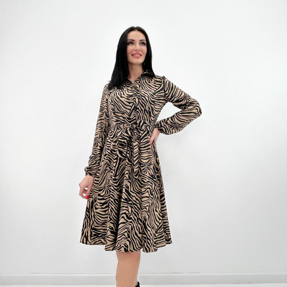 Повсякденна сукня міді "Kate" оптом | Батал | Разпродаж моделі Капучіно, 50-52 Київ - фото 5