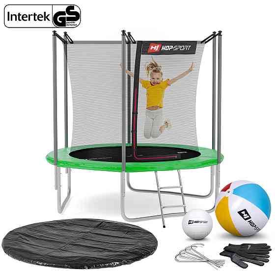 Батут Hop-Sport 8ft (244см) зелений з внутрішньою сіткою Киев