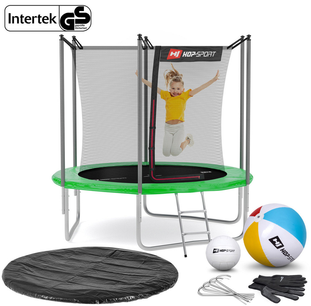 Батут Hop-Sport 8ft (244см) зелений з внутрішньою сіткою Киев - изображение 2