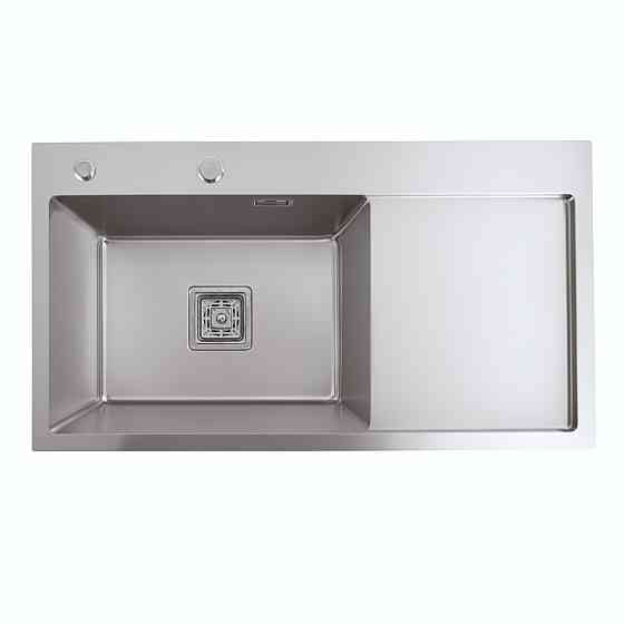 PLATINUM Мийка Platinum Handmade 780х430х220 L нержавійка (квадратний сифон,3.0/1.0) Коломия