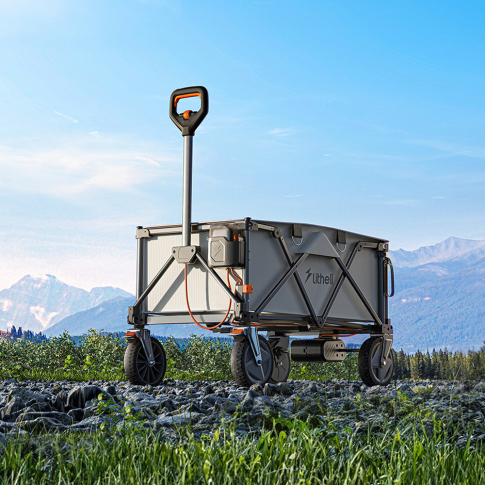Тележка аккумуляторная Litheli 190л с двигателем от павербанка + Power Bank Litheli 20000 mAh 45W Винница - изображение 4