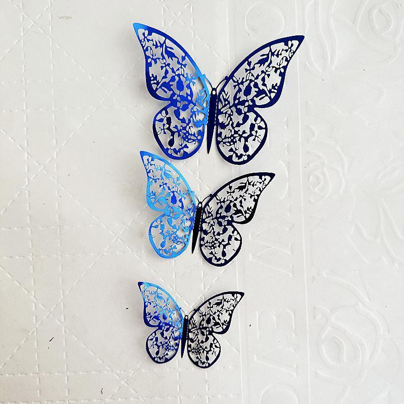 Метелики декоративні на стіну 12 штук синій Київ - фото 2