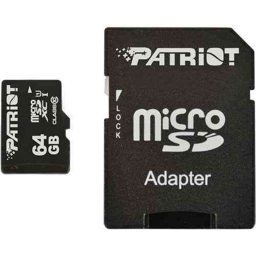 Карта памяти microSDXC (UHS-1) Patriot LX Series 64Gb class 10 (adapter SD) Киев