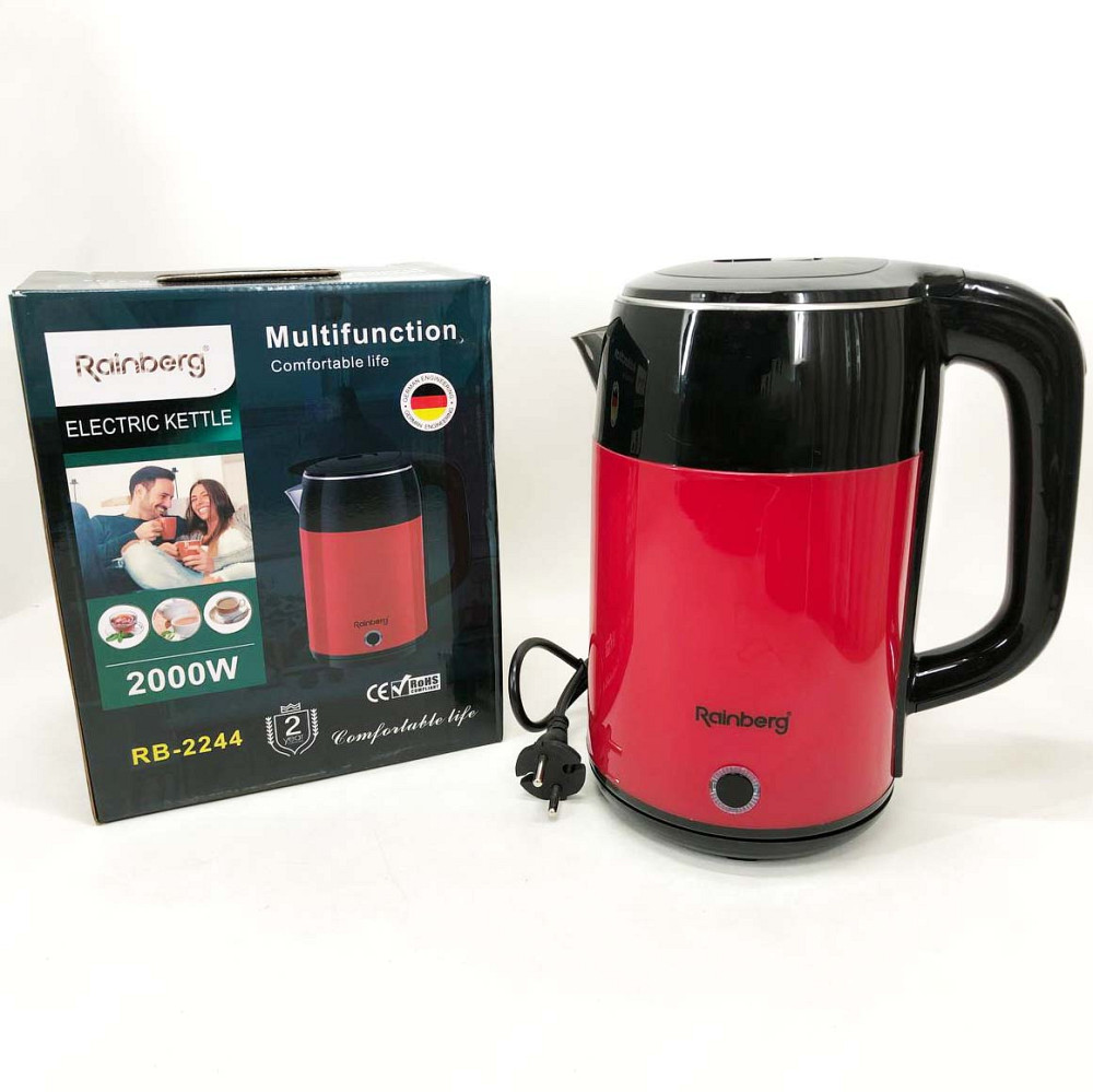 Электрочайник удобный Rainberg, Мощный кухонный чайник, Качественный электрический чайник для дома LX-55 Львов - изображение 4