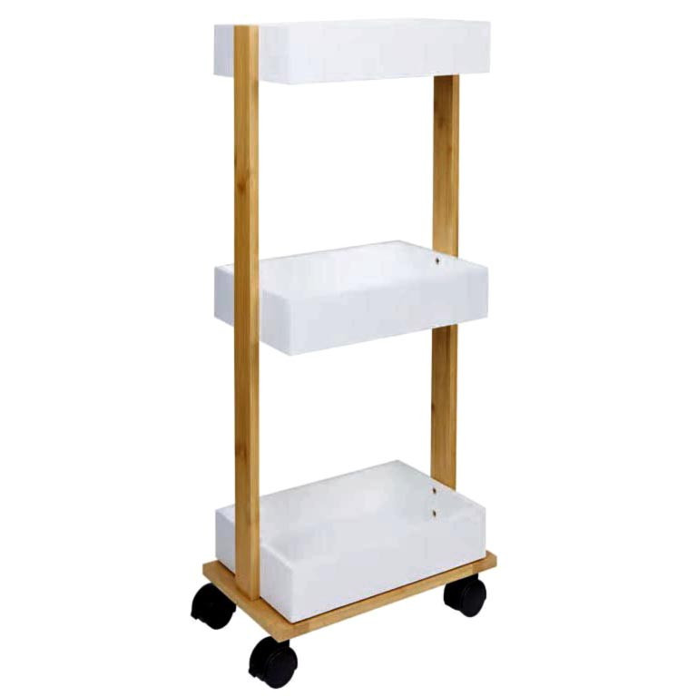 Этажерка для ванной на колёсиках 