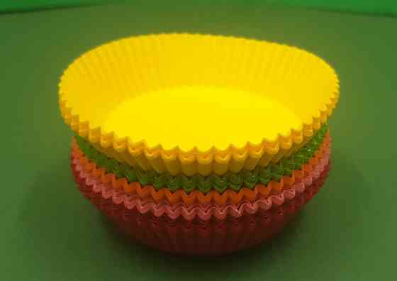 Тартолетка для кексів "Кругла мікс"D71 H22 (100шт)/9/ (1 уп.) Харків