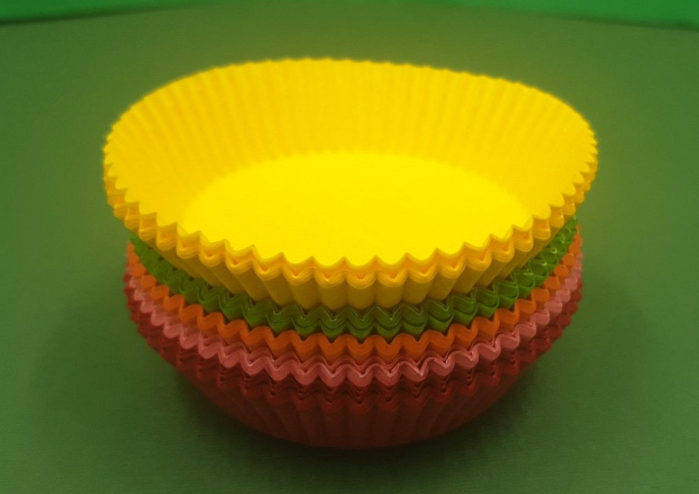 Тартолетка для кексів "Кругла мікс"D71 H22 (100шт)/9/ (1 уп.) Харків - фото 1