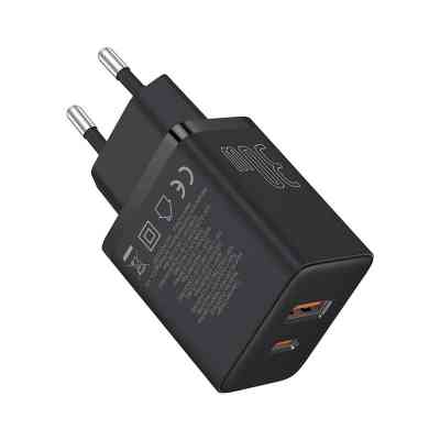 Зарядний пристрій Baseus 1xUSB-C 30W + 1xUSB black (P10111404113-00) Вінниця