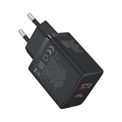 Зарядний пристрій Baseus 1xUSB-C 30W + 1xUSB black (P10111404113-00) Вінниця - фото 5