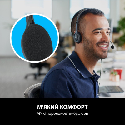 Наушники Logitech H111 Stereo Headset with 1*4pin jack (981-000593) Винница - изображение 8