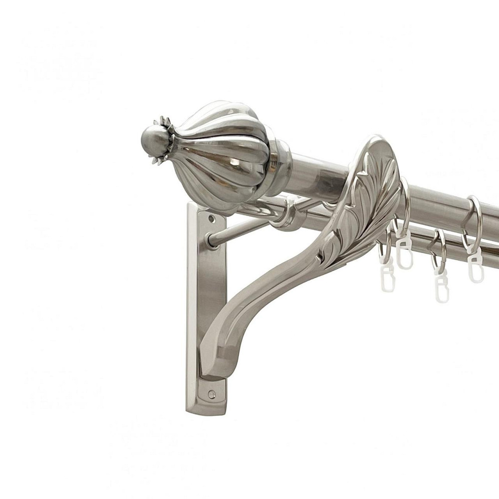 Карниз Orvit Таджа металевий дворядний ретро гладка труба кільце металеве Нержавіюча Сталь 25\19 мм 240 см (00-00021617) Львів - фото 1