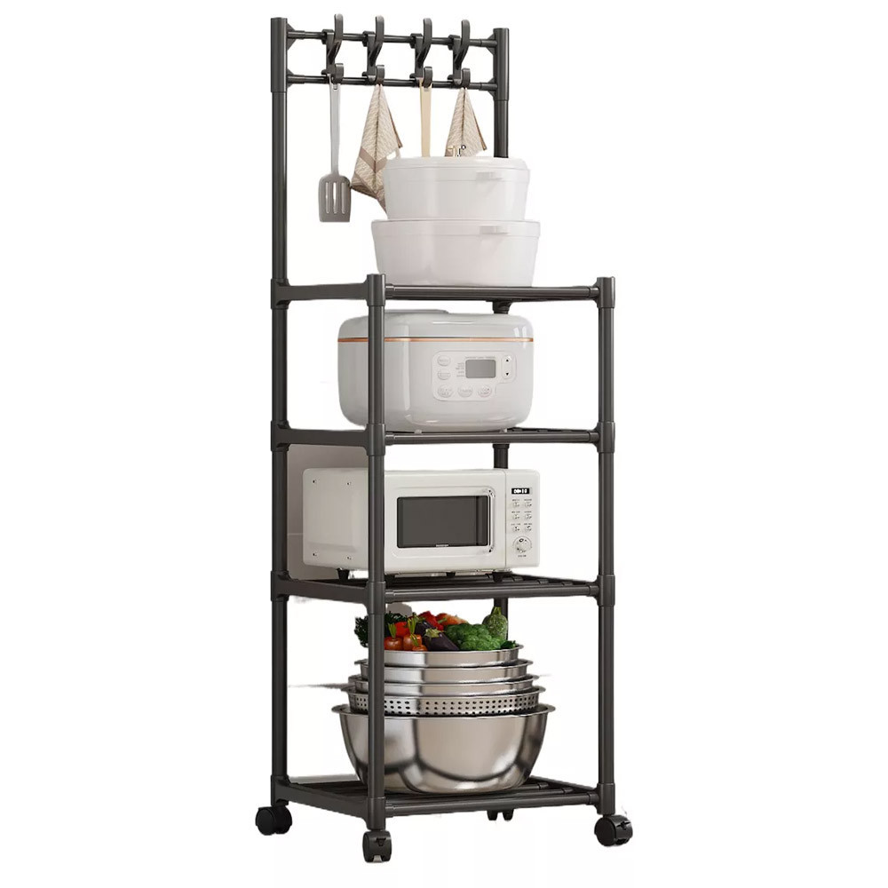 Кухонний стелаж на колесах,4 полиці,130х42х34см SBR Київ - фото 4