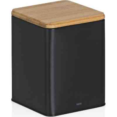 Ємність для сипучих продуктів Kela Kiril 11.5х11.5х14.5 см 1.4 л чорна (17888) Вінниця