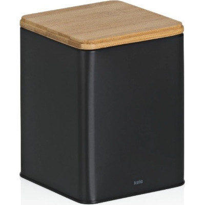 Ємність для сипучих продуктів Kela Kiril 11.5х11.5х14.5 см 1.4 л чорна (17888) Вінниця - фото 1