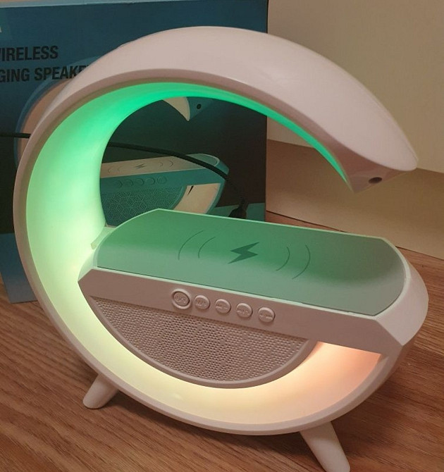 Ночник-беспроводное зарядное устройство и Bluetooth колонка 3в1 с RGB. Харьков - изображение 4