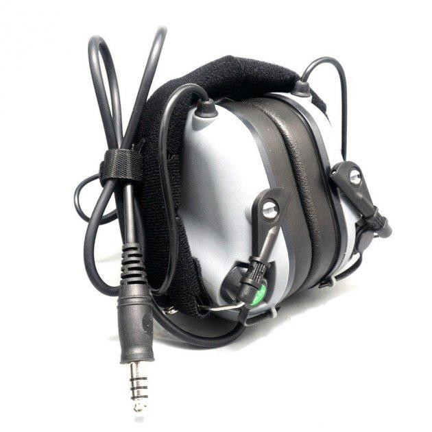 Тактические активные наушники Earmor М32 FG Серый Винница - изображение 4