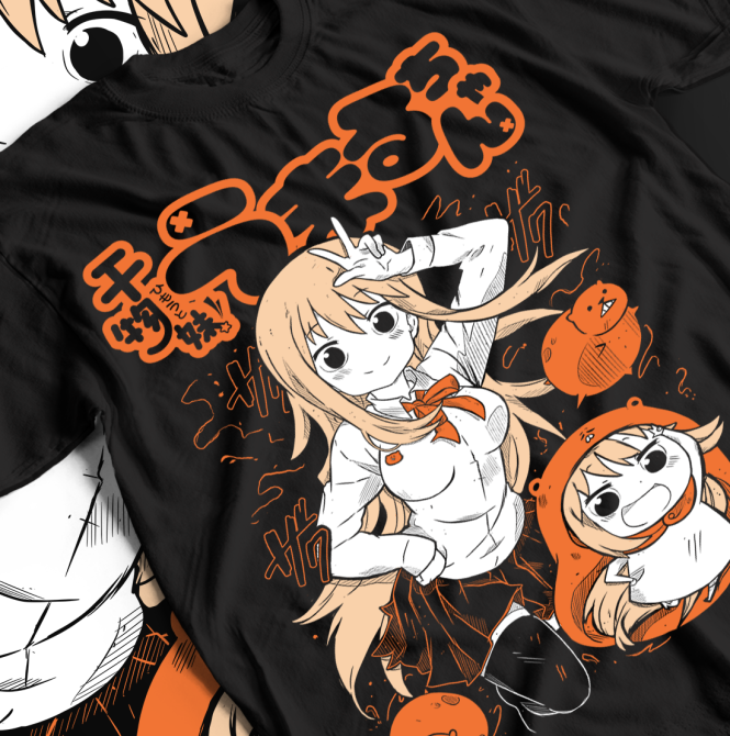 Футболка аниме Аниме Гирл Химоуто Умару оверсайз (S/M/L) Черний AnimeJ0644 Днепр - изображение 1