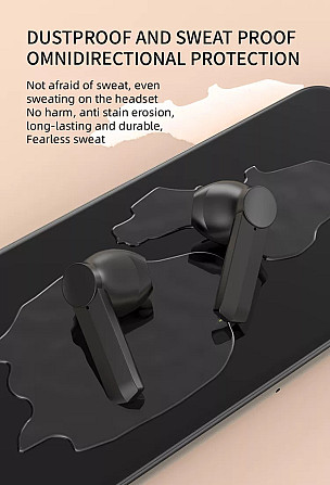 Бездротові навушники TWS F2 Black Bluetooth 5.2 Київ - фото 9