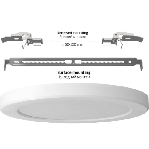 LED Світильник 18W круглий білий VL-DL6R-18CW Videx Житомир - изображение 7