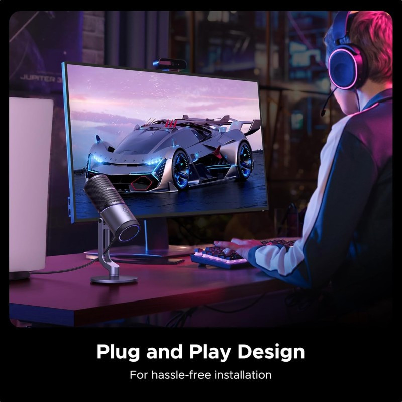 Стійкий USB мікрофон UGREEN для комп'ютера Київ - фото 8