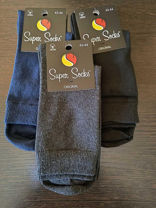 Шкарпетки чоловічі високі. Класичні чоловічі шкарпетки (3 шт.) SuperSocks. Розмір 42-44 Київ - фото 2