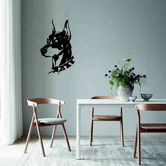 Декоративное настенное Панно «Доберман», Декор на стену Киев