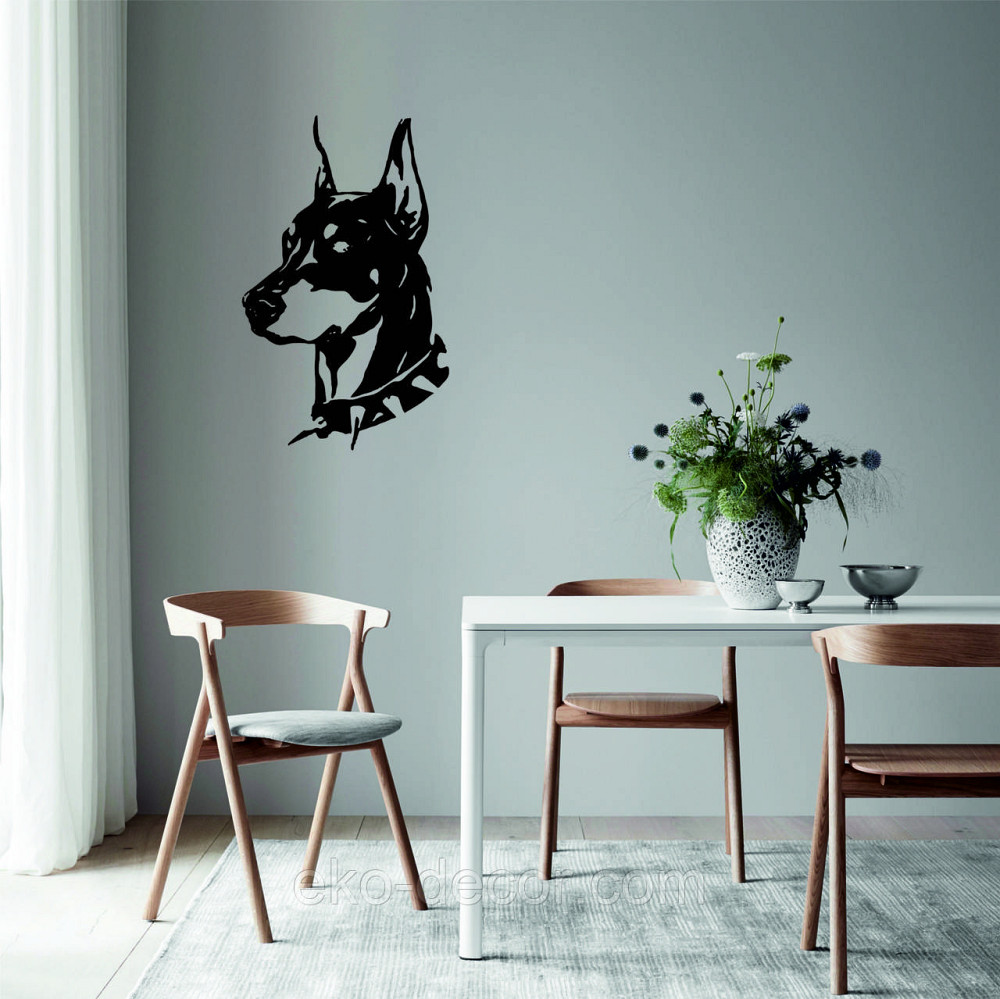 Декоративне настінне Панно «Доберман», Декор на стіну Київ - фото 2