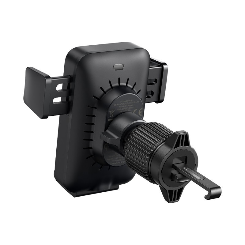 Автотримач для телефону з бездротовою зарядкою Baseus Cosmic Black Київ - фото 7