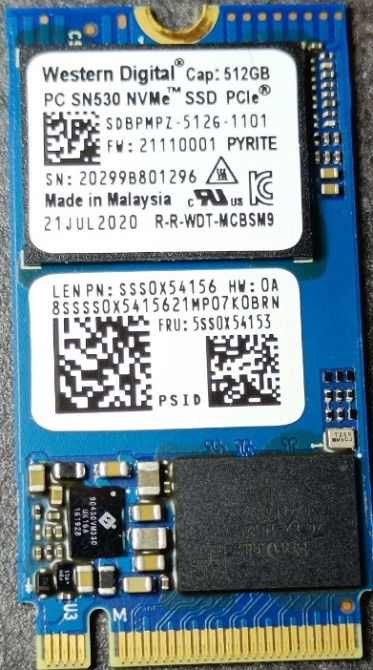 SSD Western Digital PC SN530 M2 NVMe 512GB 2242 - НОВИЙ! Харків - фото 4