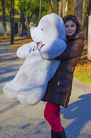 Мягкая игрушка Подарок плюшевый мишка, Плюшевый медведь Ветли 130 см Серый Тернополь