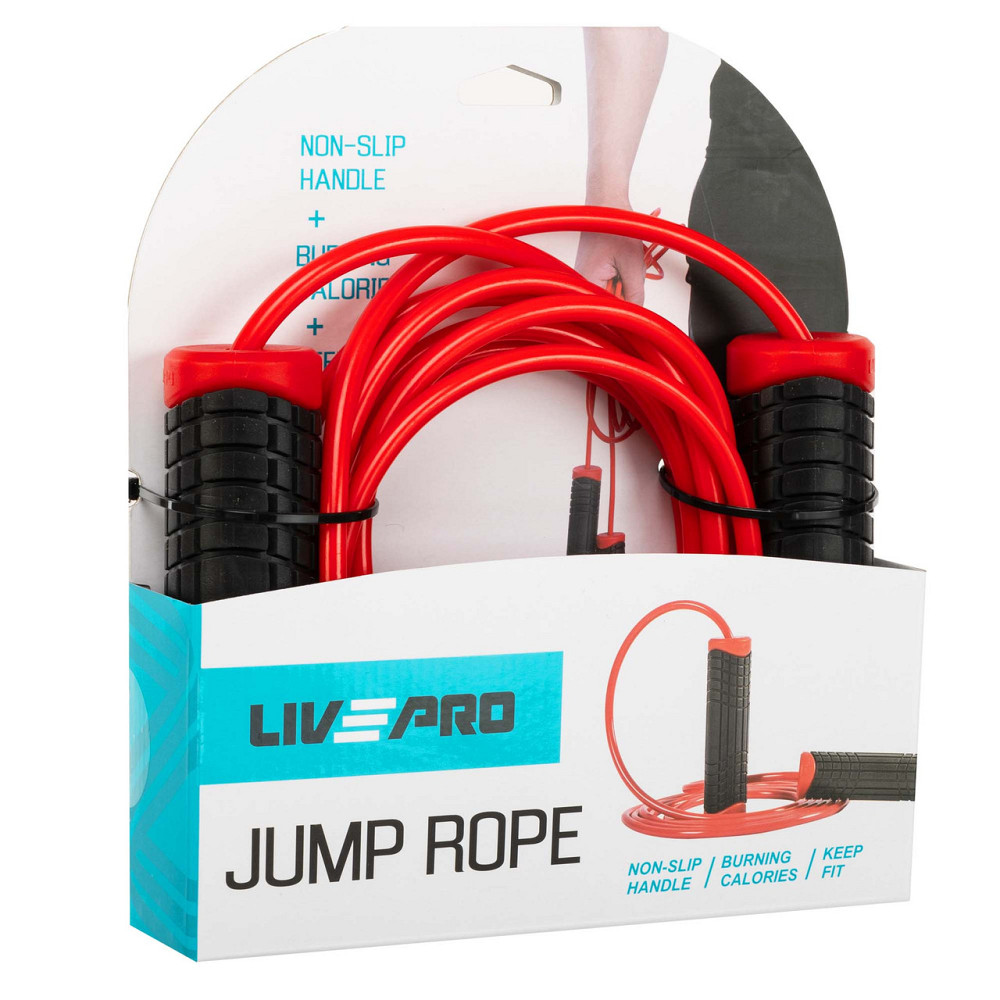Скакалка LiveUp LP8286 2,75 м кольору в асортименті Вишневе - фото 1
