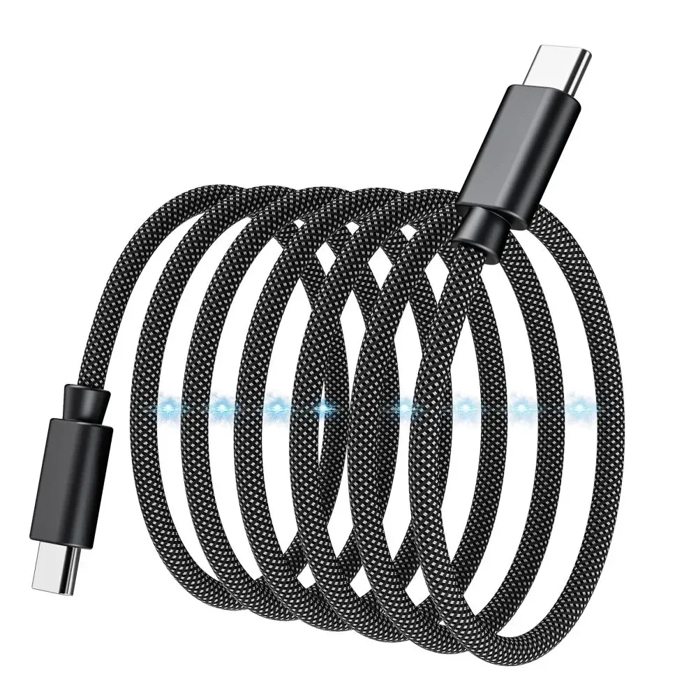 Кабель Choetech ХСС-1051 Black USB-C to USB-C Magnetic PD3.1 240W 1.8m (43-00127) Київ - фото 7