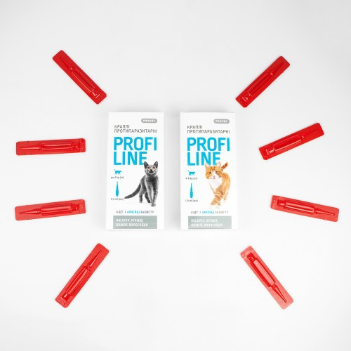 Капли Provet PROFILINE для кошек 4-8 кг инсектоакарицид 4 пипетки по 1 мл Киев - изображение 3